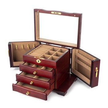 Custom large multi-layer wooden jewelry box Custom large multi-layer wooden jewelry box